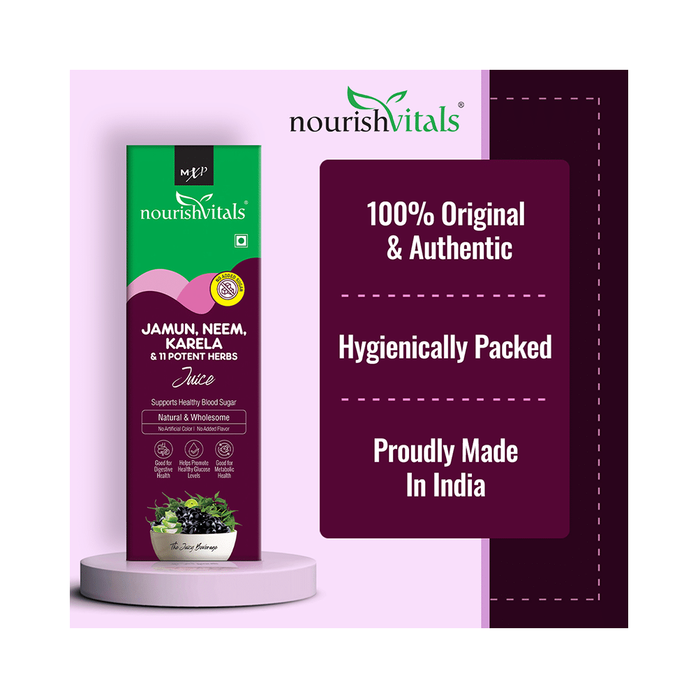 NourishVitals Jamun, Neem, Karela & 11 Potent Herbs Juice (500ml Each) - Image 7