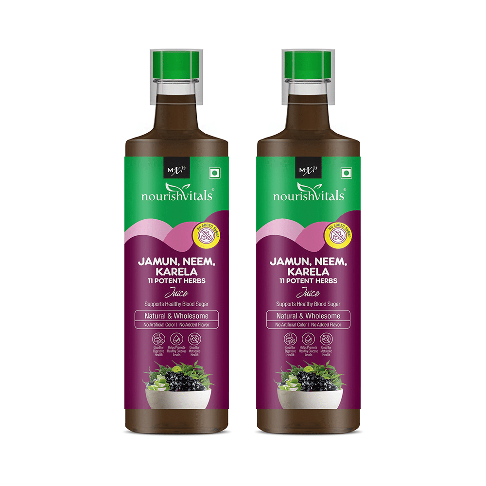 NourishVitals Jamun, Neem, Karela & 11 Potent Herbs Juice (500ml Each) - Image 2