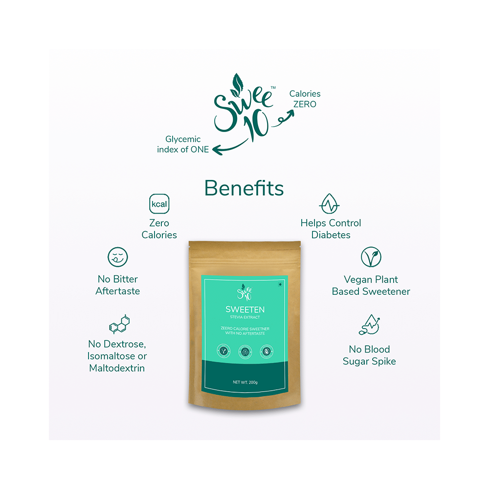 Swee10 Natural Stevia Sweetener Powder | Sugar Free | Zero Calorie Sugar Substitute - Image 5