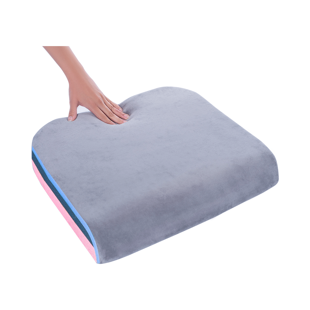 Fovera Tri-Foam Seat Cushion Large Velour Grey