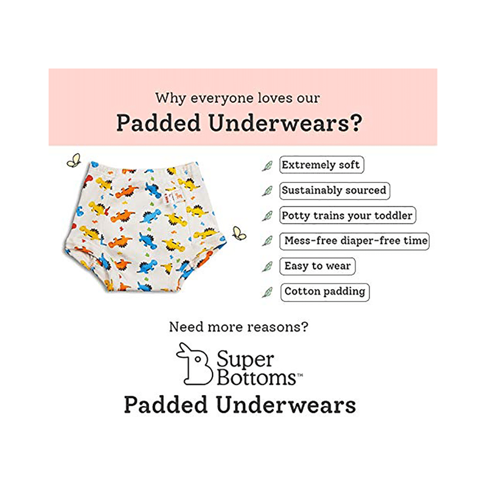 Superbottoms Padded Underwear Size 2 Striking Whites - Image 3