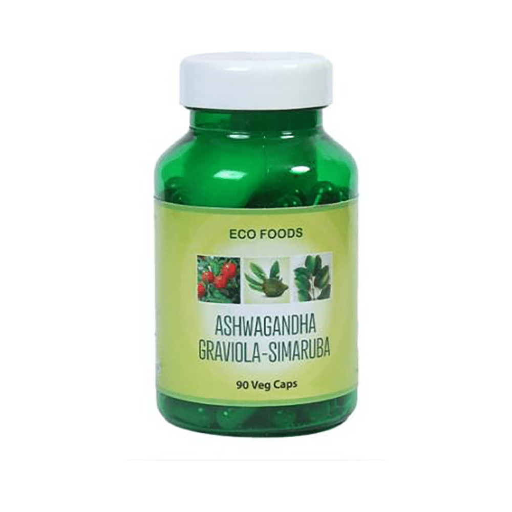 Eco Foods Ashwagandha Graviola-Simaruba Veg Caps