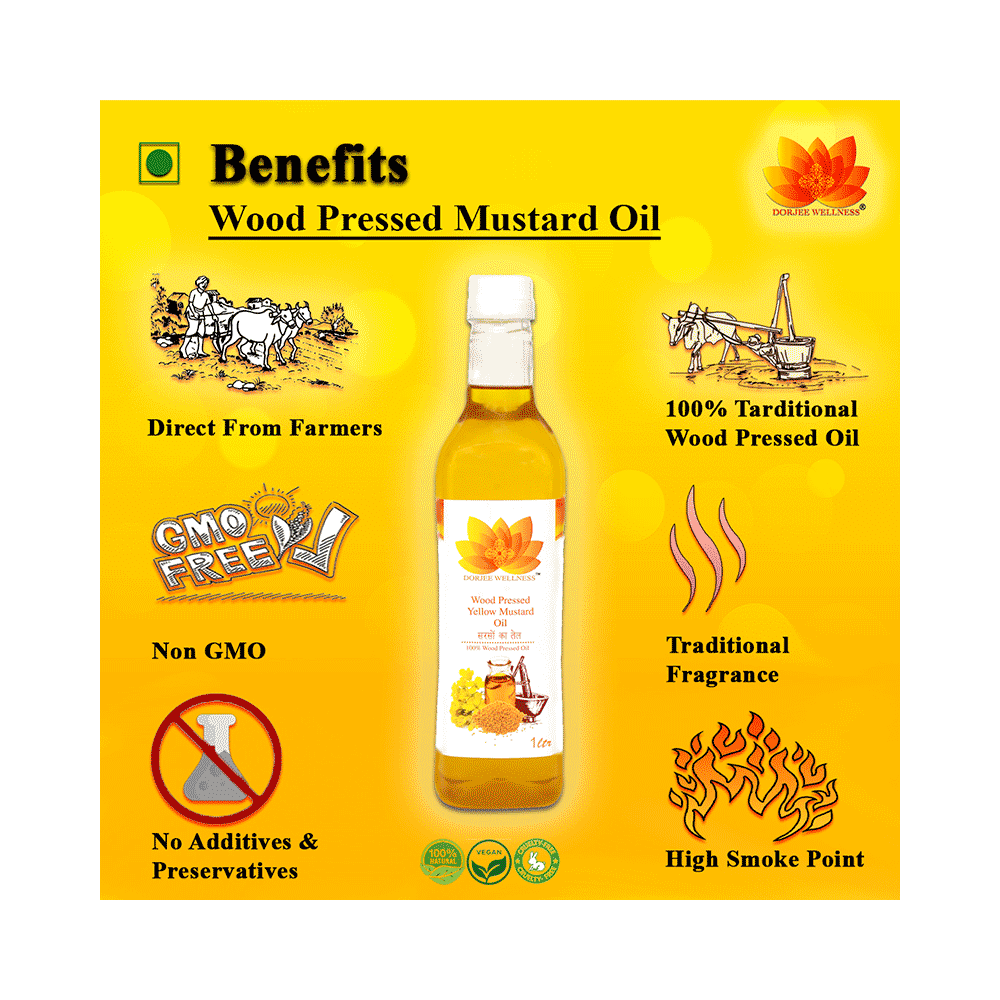 Dorjee Wellness Wood Pressed Yellow Mustard Oil - Image 4