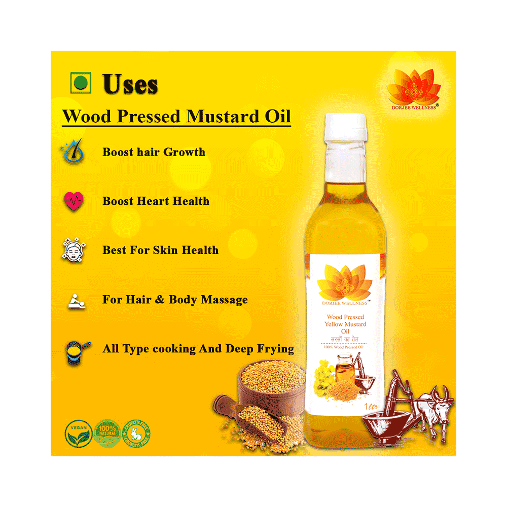 Dorjee Wellness Wood Pressed Yellow Mustard Oil - Image 5