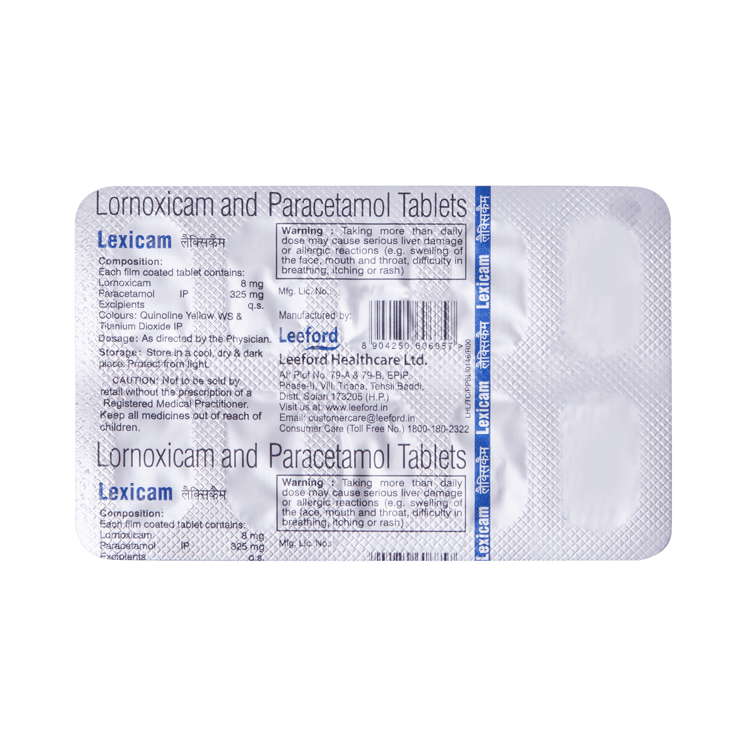 Lexicam 8mg/325mg Tablet - Image 5