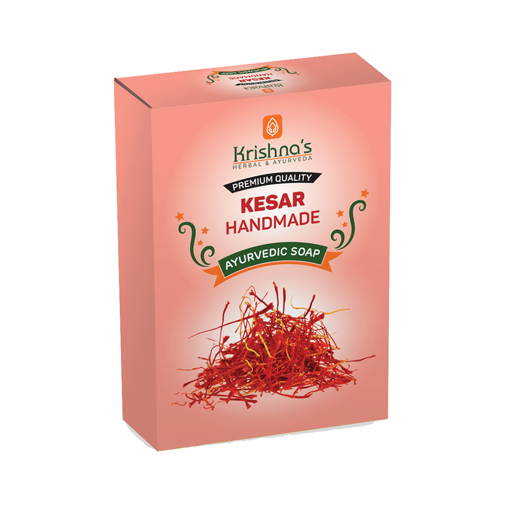 Krishna's Kesar Handmade Soap - Image 1
