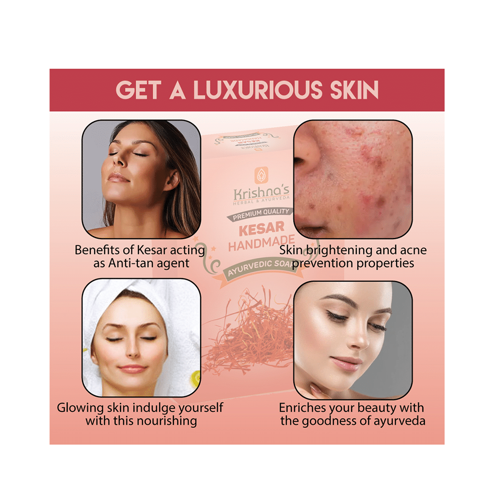 Krishna's Kesar Handmade Soap - Image 4