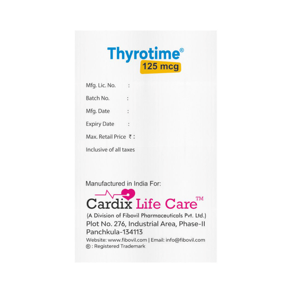 Thyrotime 125mcg Tablet - Image 3