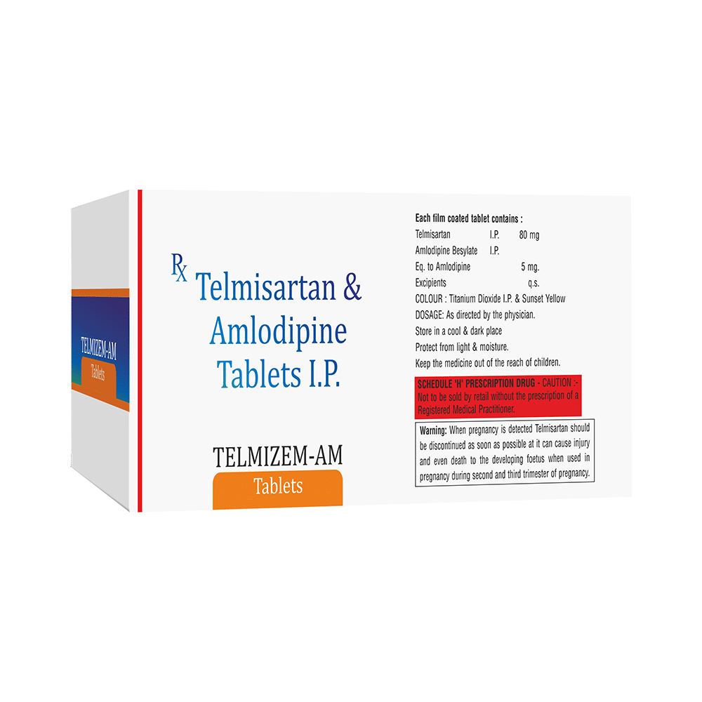 Telmizem AM 80mg/5mg Tablet - Image 2