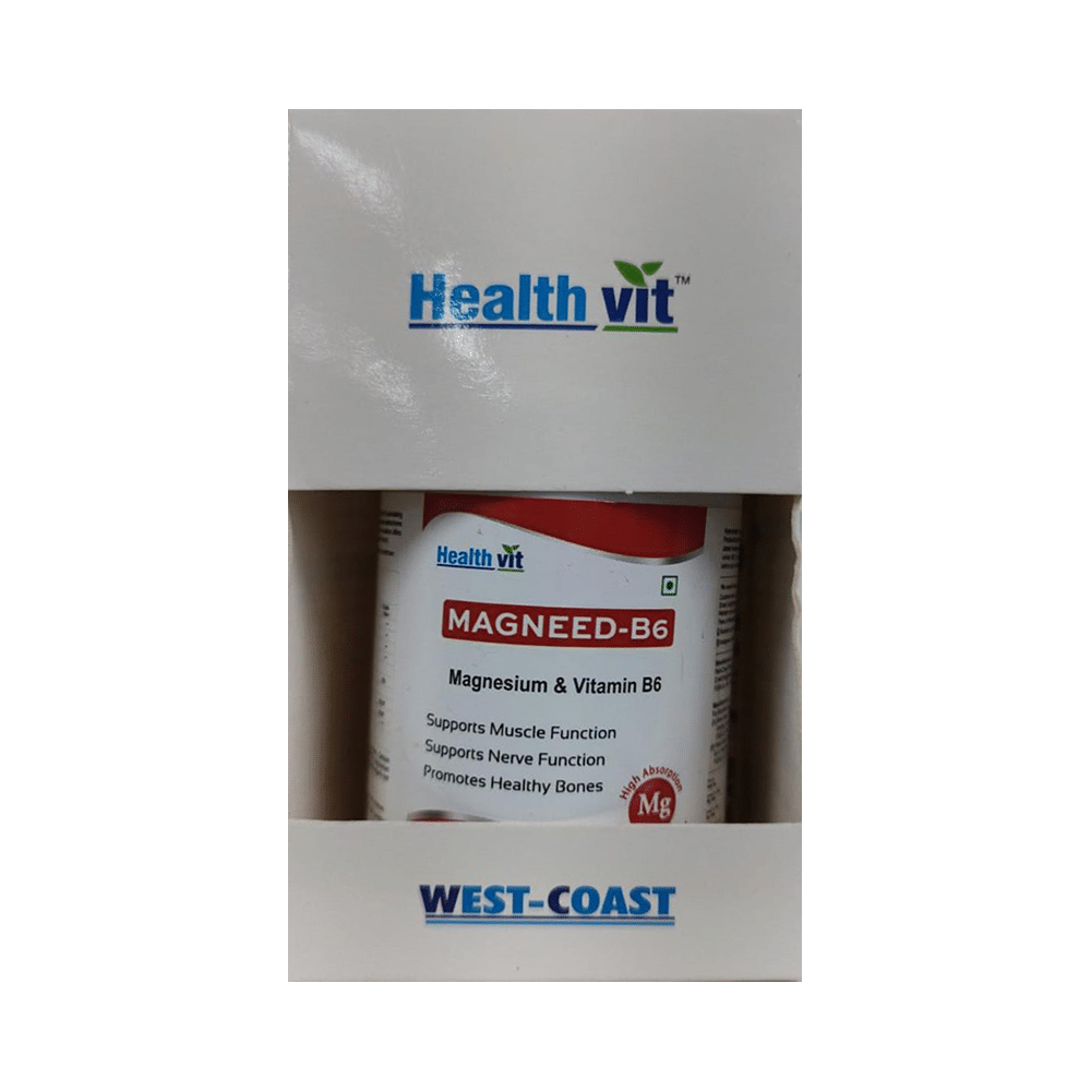 HealthVit Magneed-B6 | With Magnesium & Vitamin B6 | For Bones, Muscles & Nerve Function | Tablet - Image 3