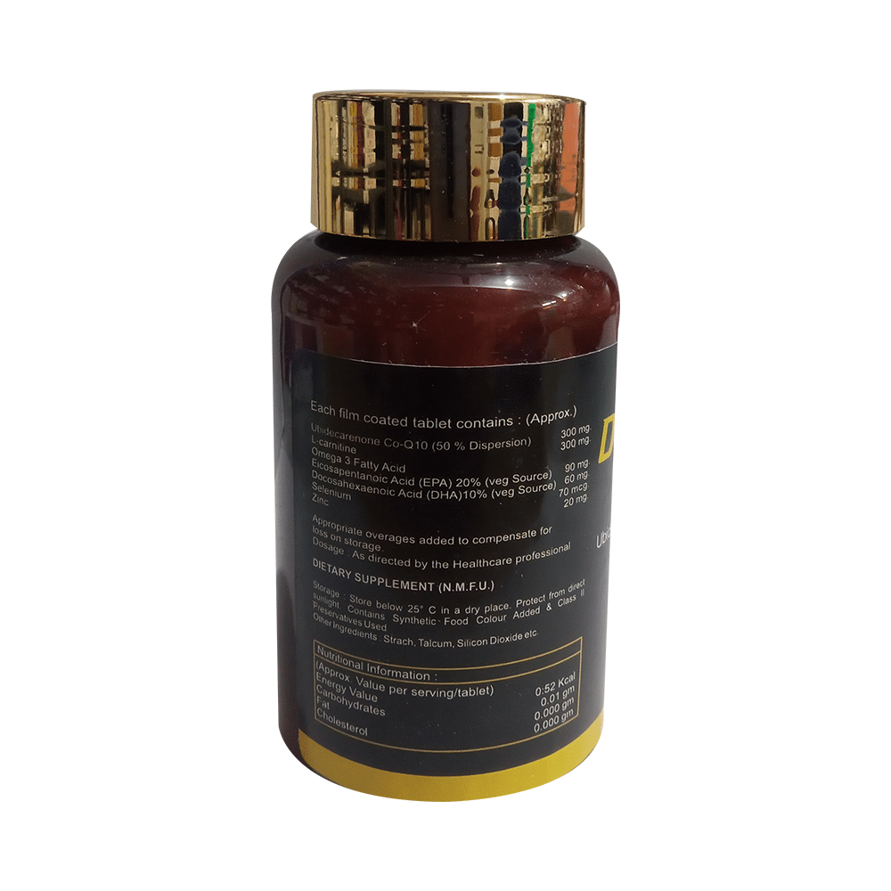 Deficure 300 Tablet with CoQ10, L-Carnitine, Omega-3 Fatty Acids, Selenium & Zinc - Image 2