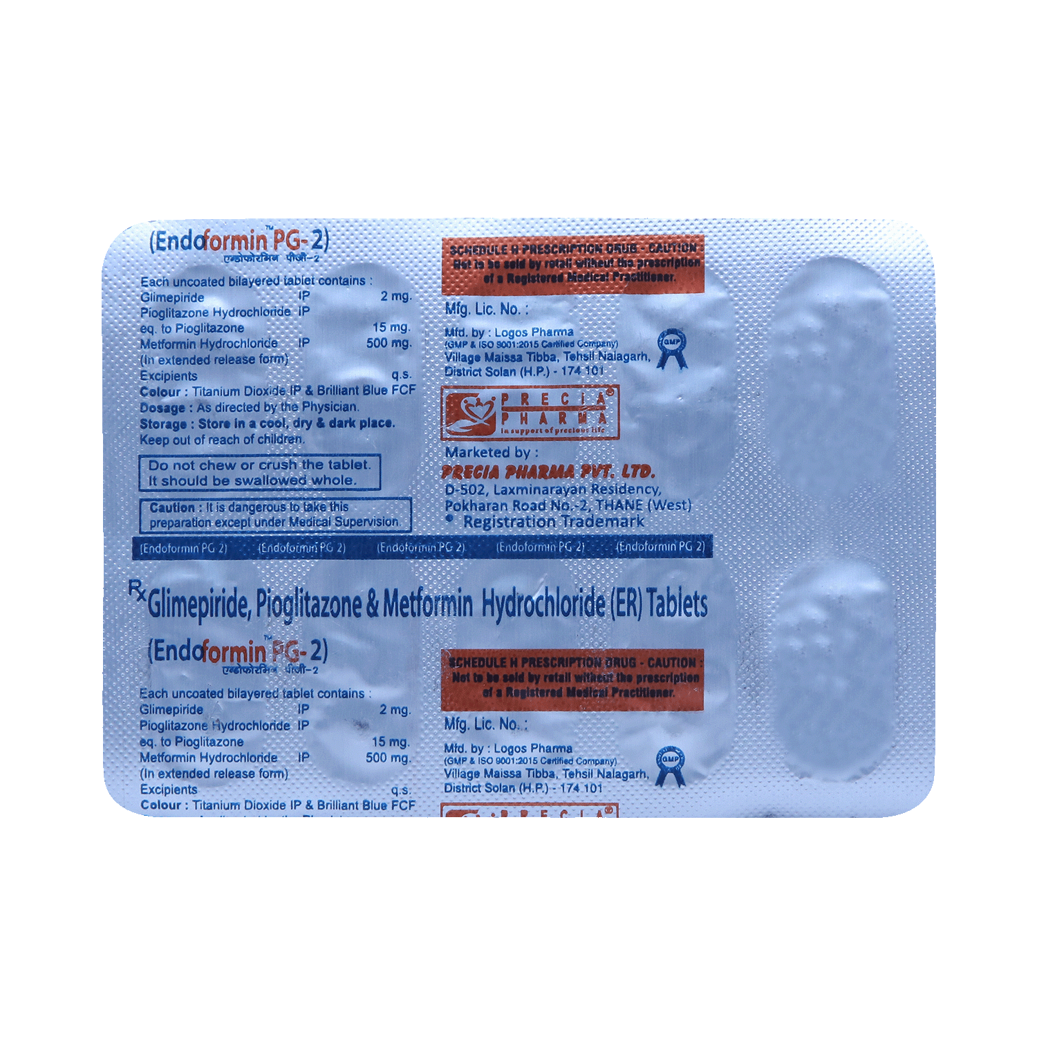 Endoformin PG 2mg/500mg/15mg Tablet ER - Image 3