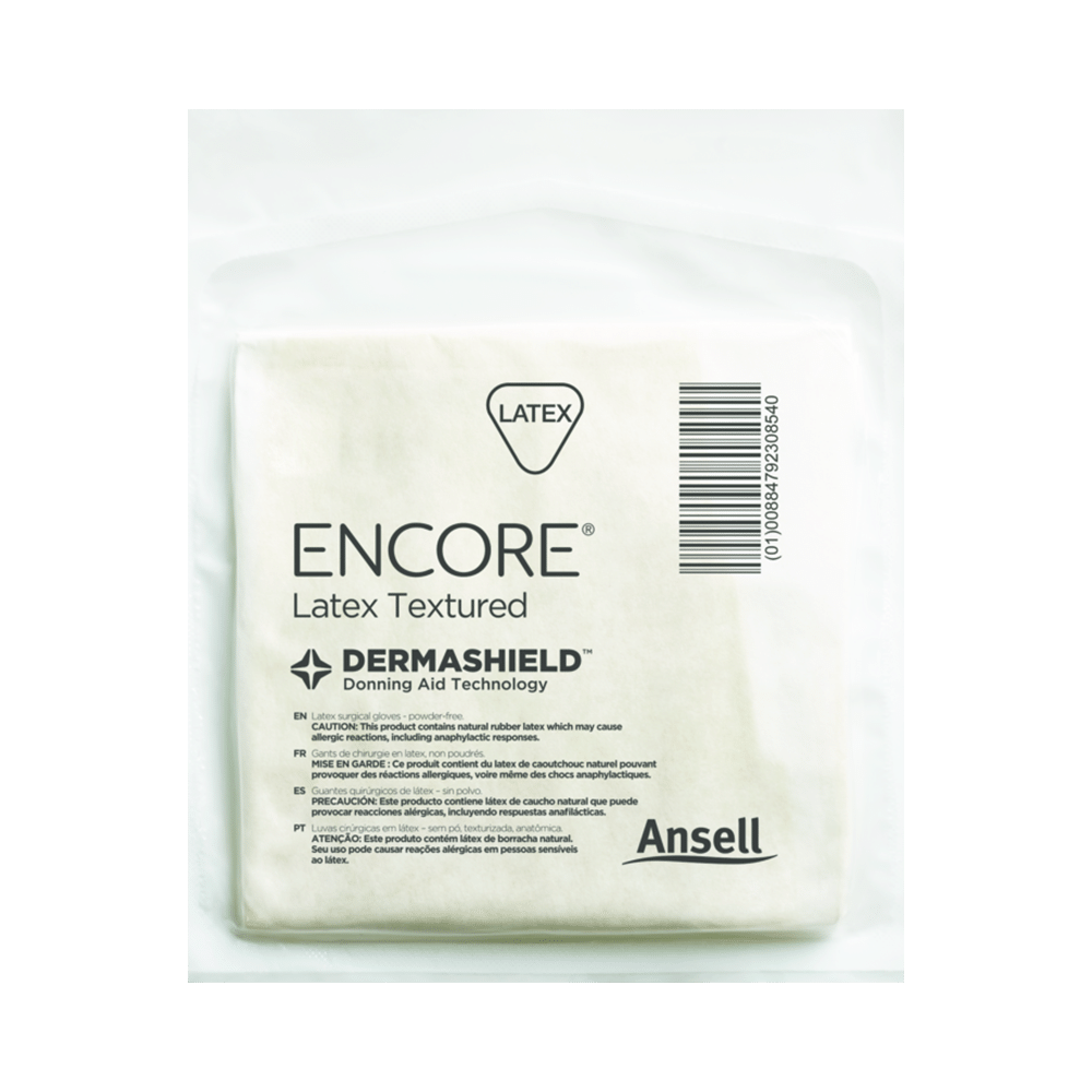 Ansell Encore Latex Textured Powder Free Surgical Glove 7.5 - Image 2