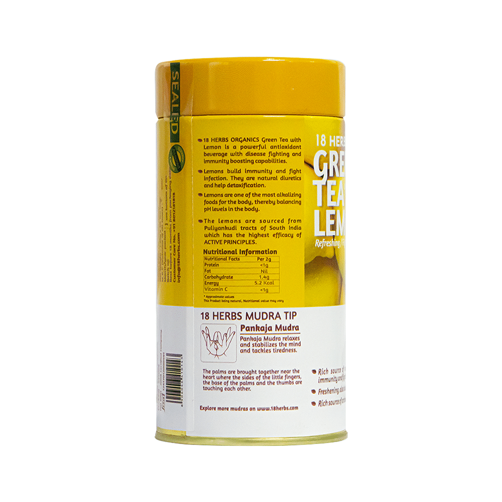 18 Herbs Organics Green Tea Bag (1.25gm Each) with Lemon - Image 4