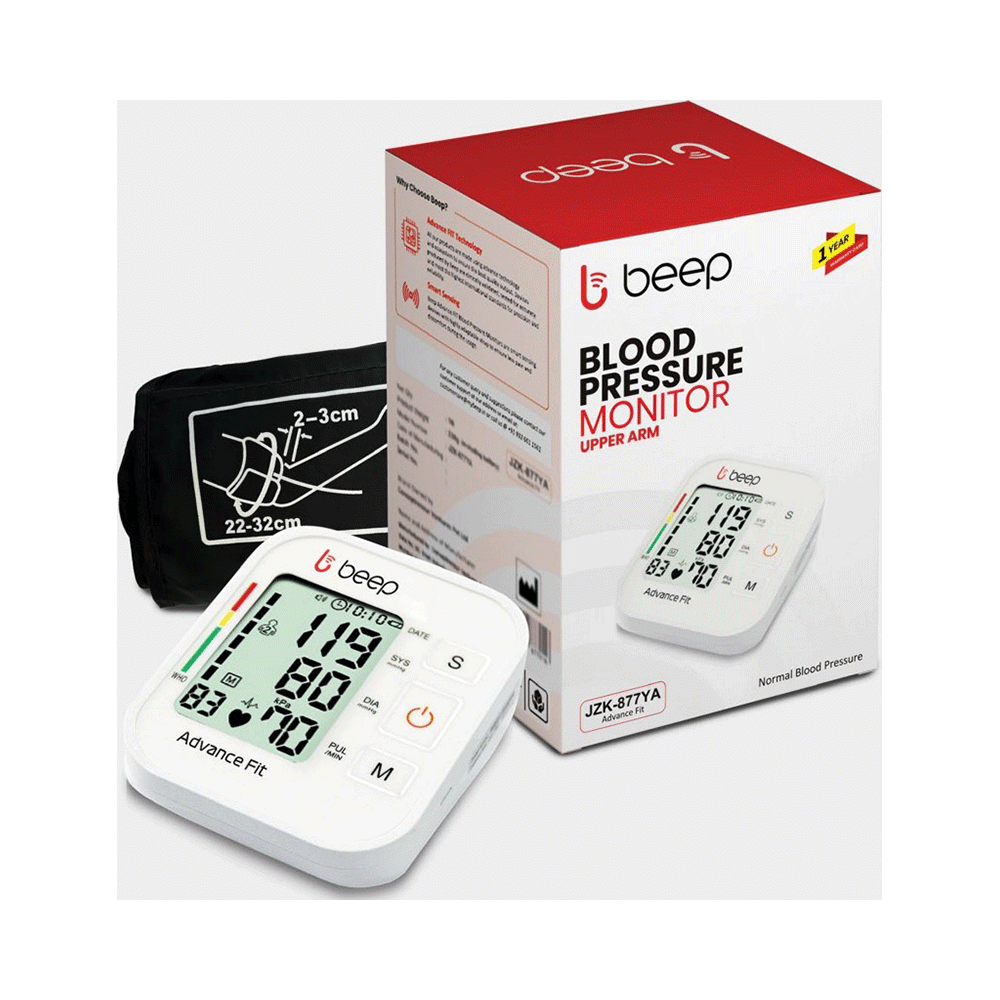 Beep Digital Blood Pressure Monitor- Advance Features with 3 Color Change and Backlit - Image 6