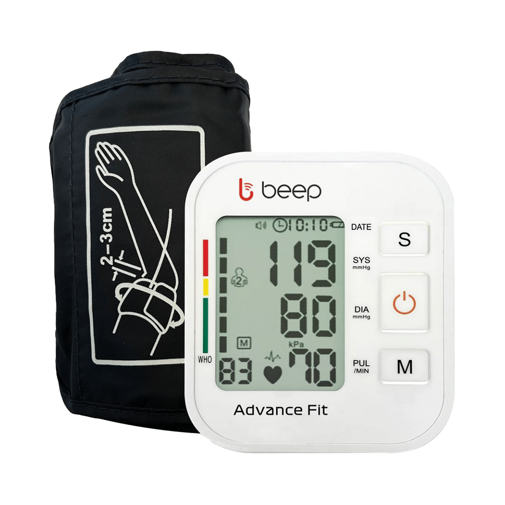 Beep Digital Blood Pressure Monitor- Advance Features with 3 Color Change and Backlit - Image 1
