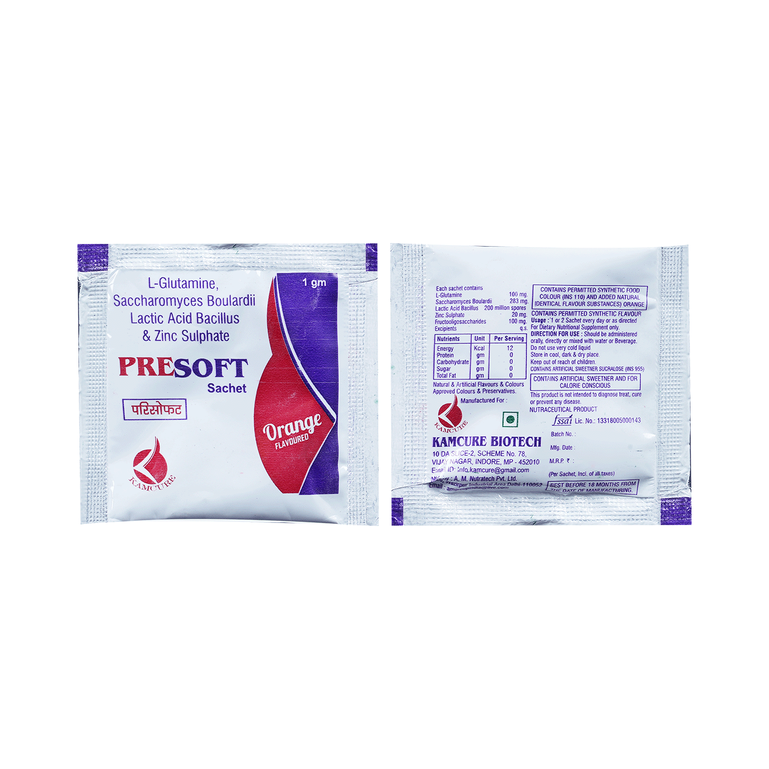 Presoft Sachet Orange - Image 1