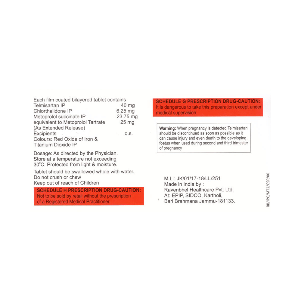 CTD-MT 6.25/25/40 Tablet ER - Image 2