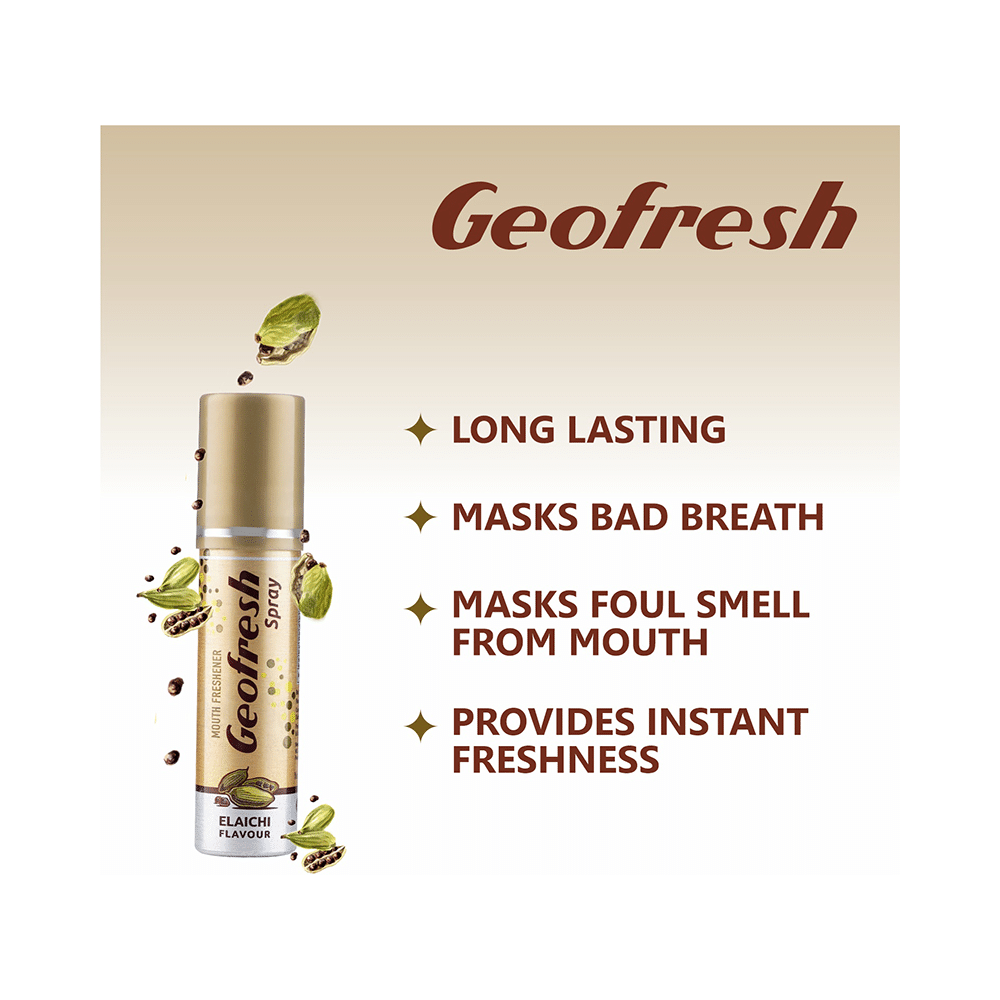 Leeford Geofresh Ayurvedic Mouth Freshner Spray Elaichi - Image 3