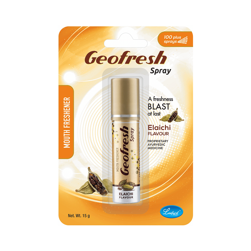 Leeford Geofresh Ayurvedic Mouth Freshner Spray Elaichi - Image 1