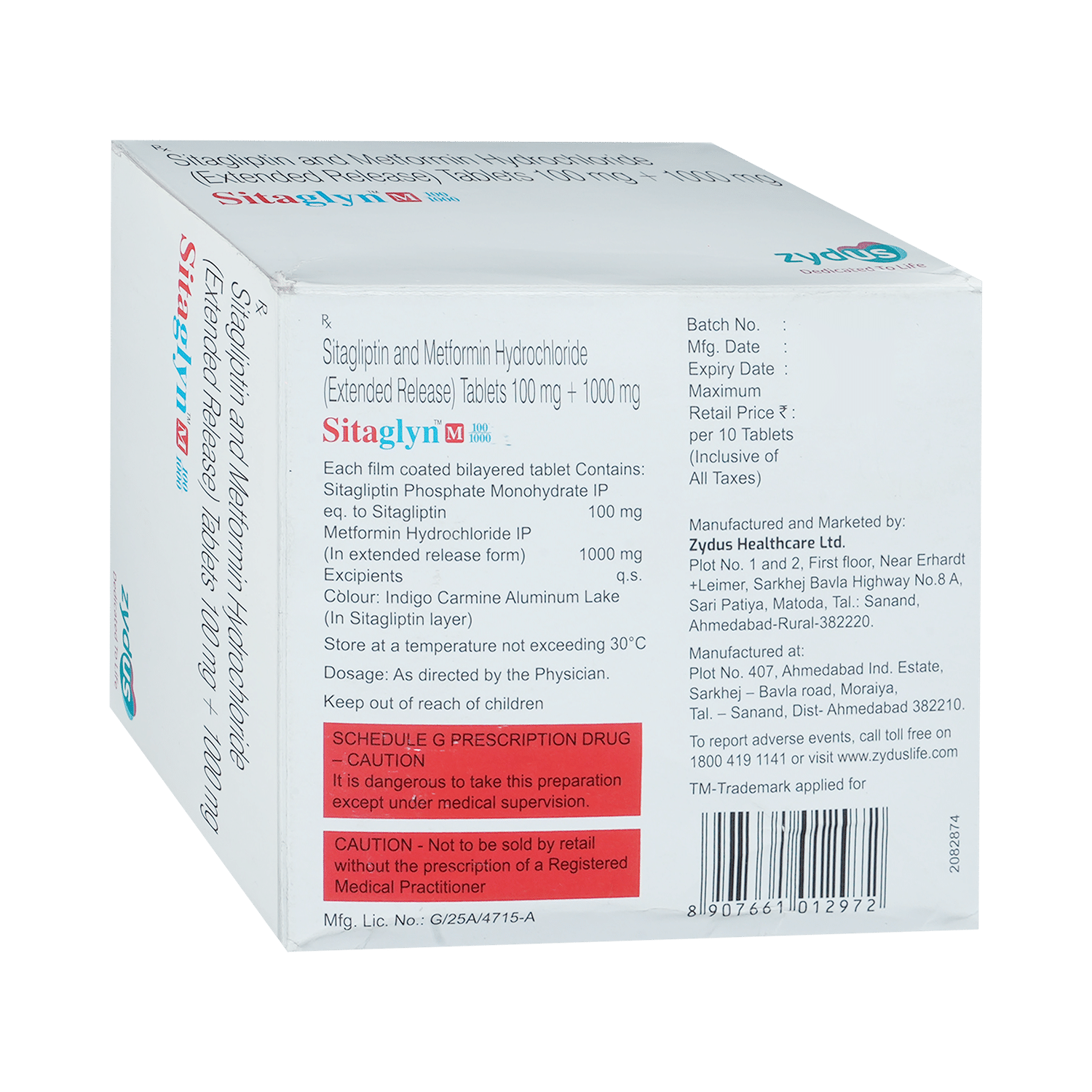 Sitaglyn M 100/1000 Tablet ER - Image 3