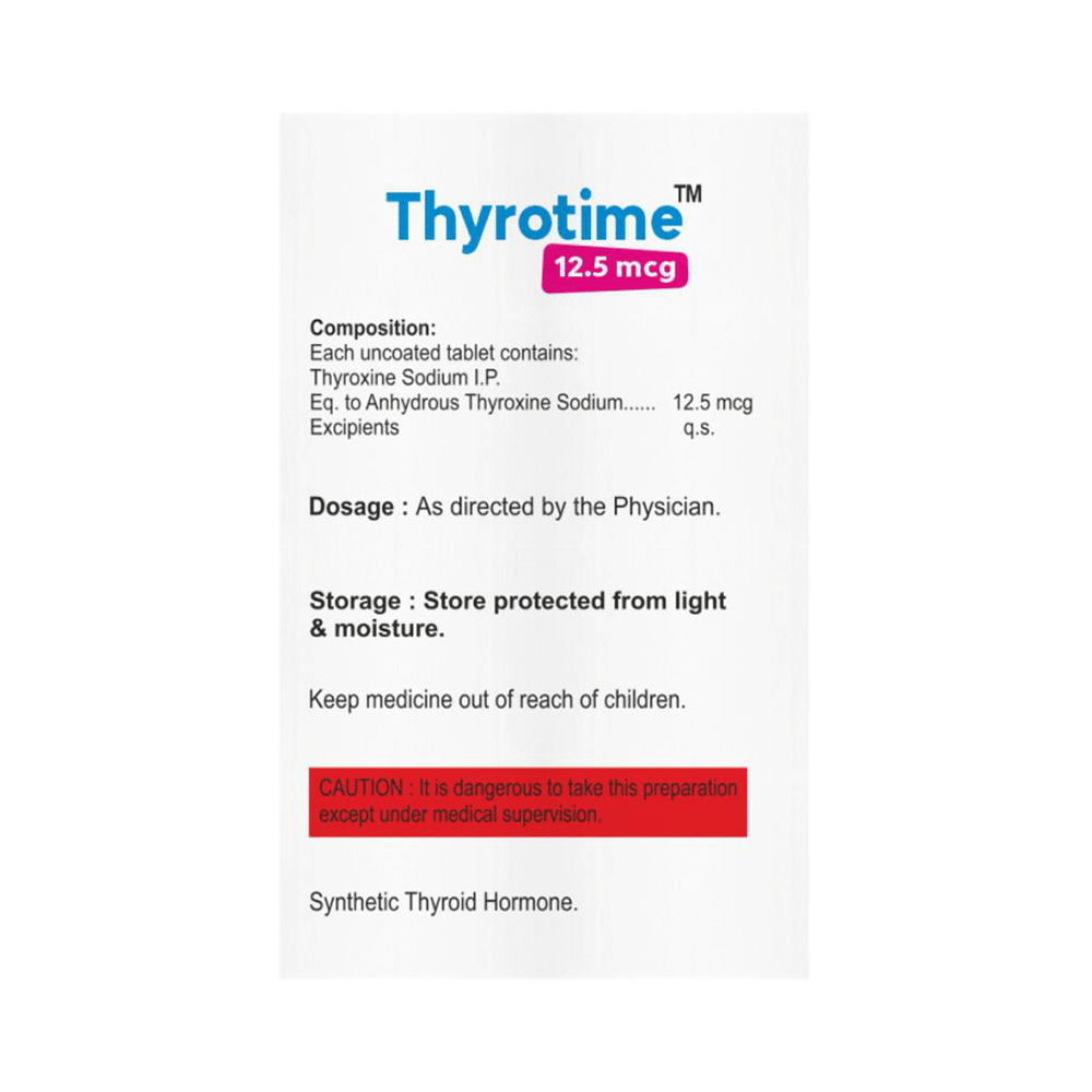 Thyrotime 12.5mcg Tablet - Image 2