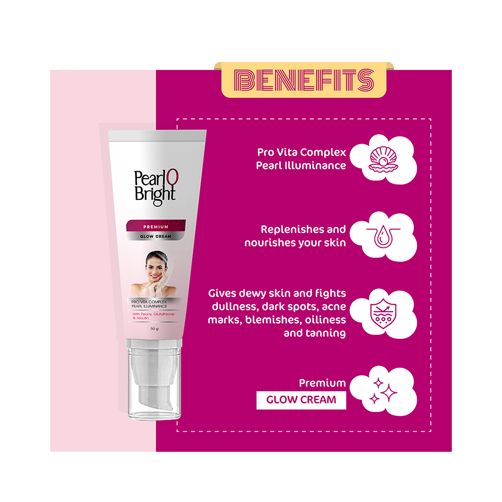 Pearl O Bright Premium Glow Cream with Peony, Glutathione & Arbutin - Image 3