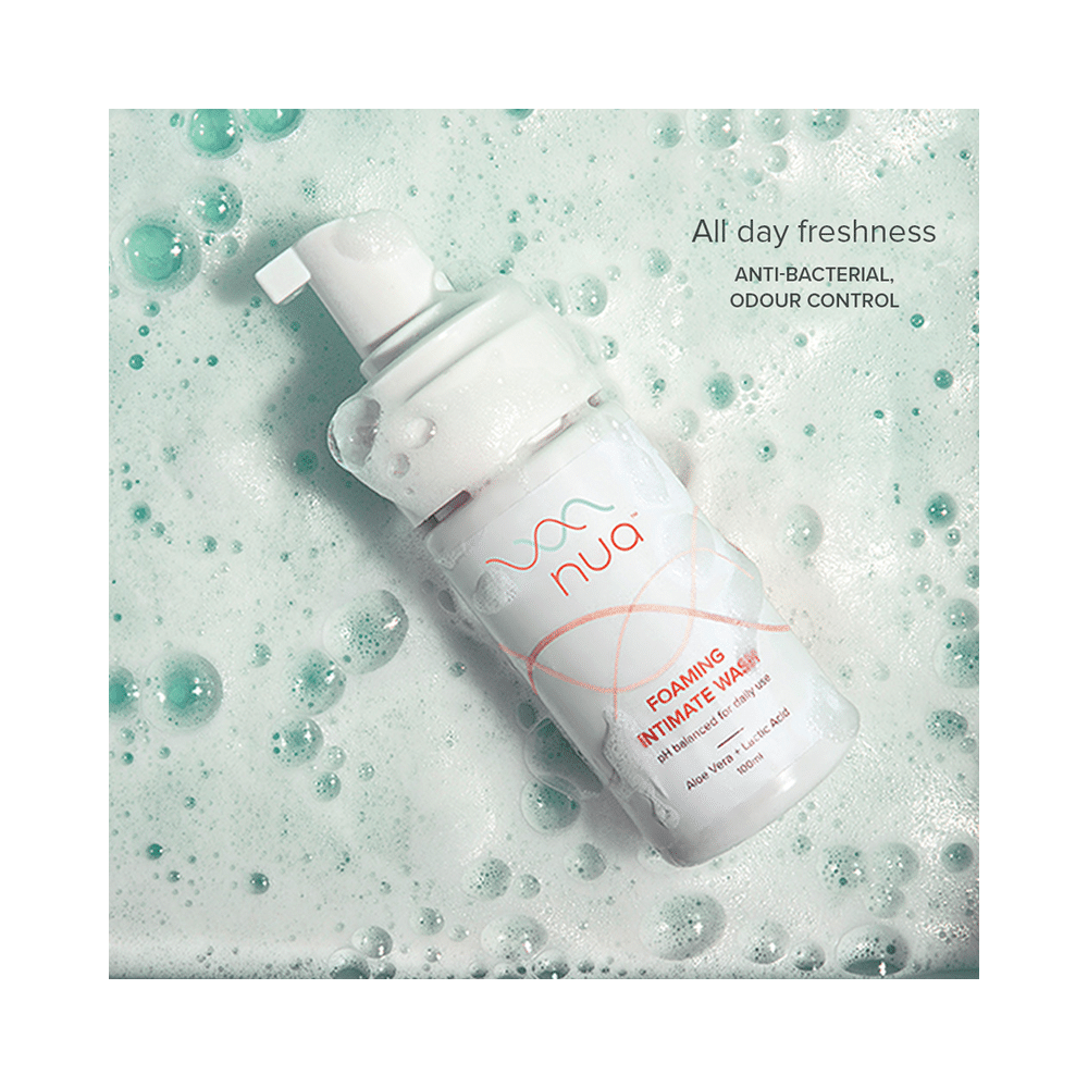 Nua Foaming Intimate Wash with Aloe Vera and Lactic Acid - Image 3