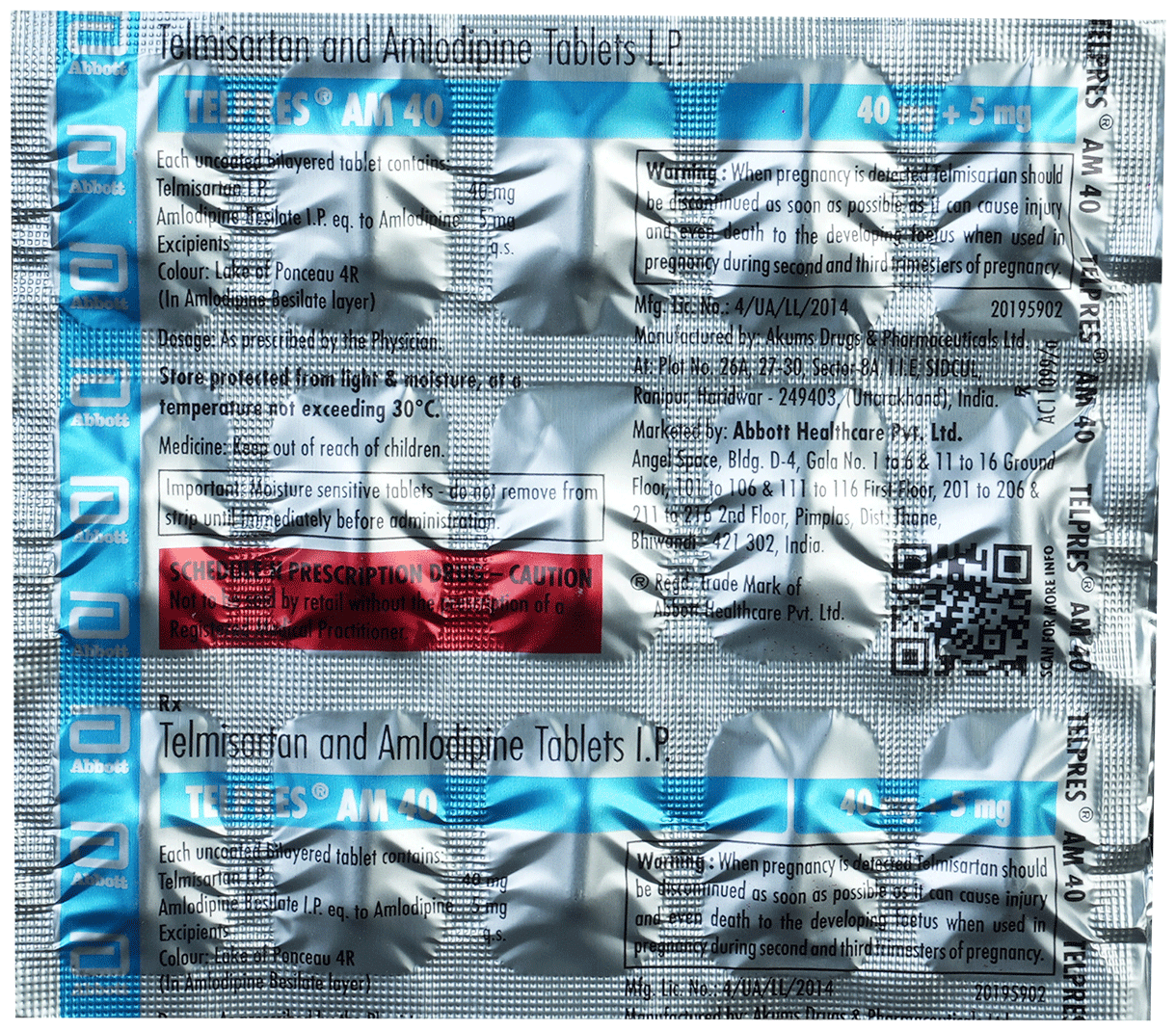 Telpres AM 40mg Tablet - Image 1