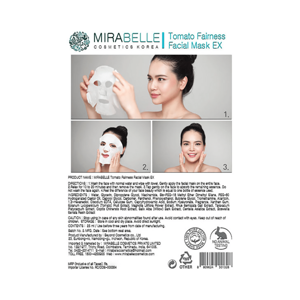 Mirabelle Cosmetics Korea Tomato Fairness Facial Mask EX - Image 2
