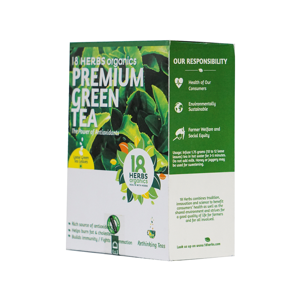 18 Herbs Organics Premium Green Tea Loose Green Tea Leaves - Image 4