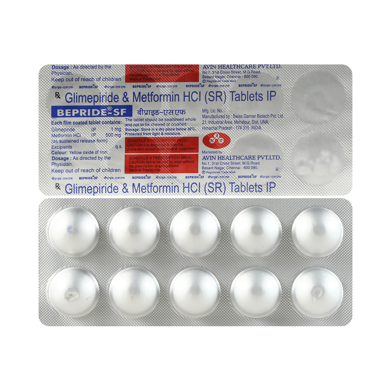 Bepride SF 1mg/500mg Tablet - Image 1
