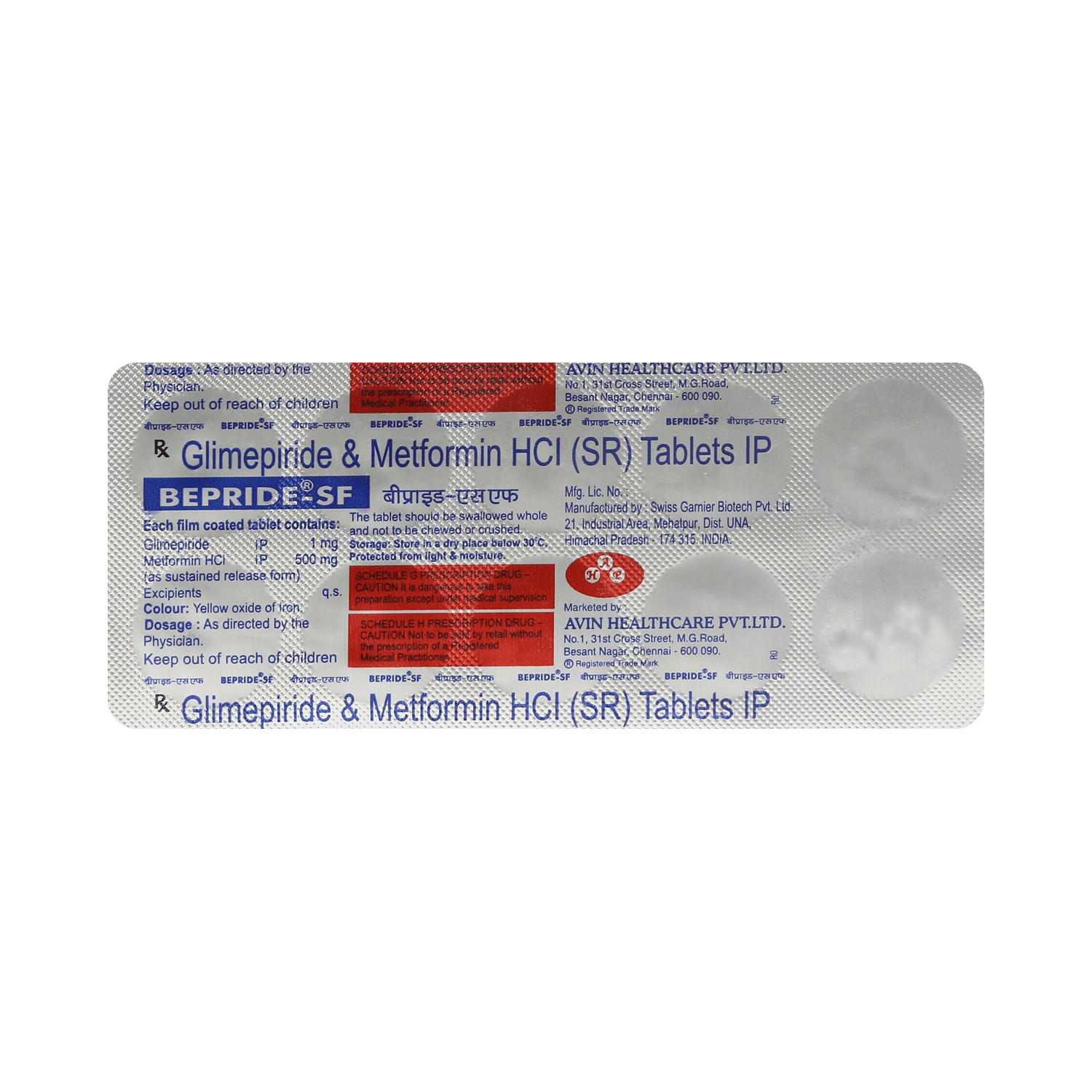 Bepride SF 1mg/500mg Tablet - Image 3