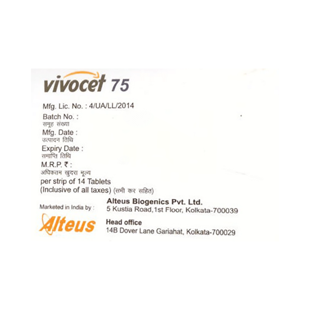 Vivocet 75 Tablet - Image 2