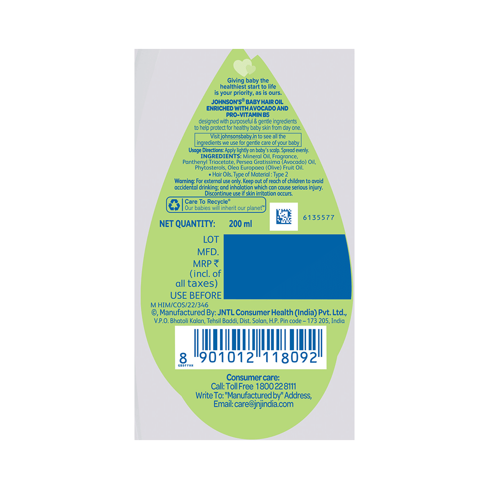 Johnson's Baby Hair Oil - Image 3
