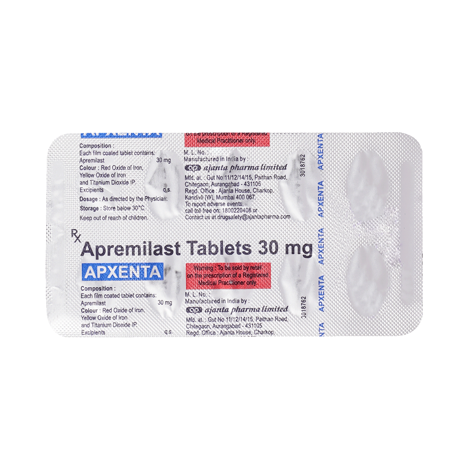 Apxenta 30mg Tablet - Image 5