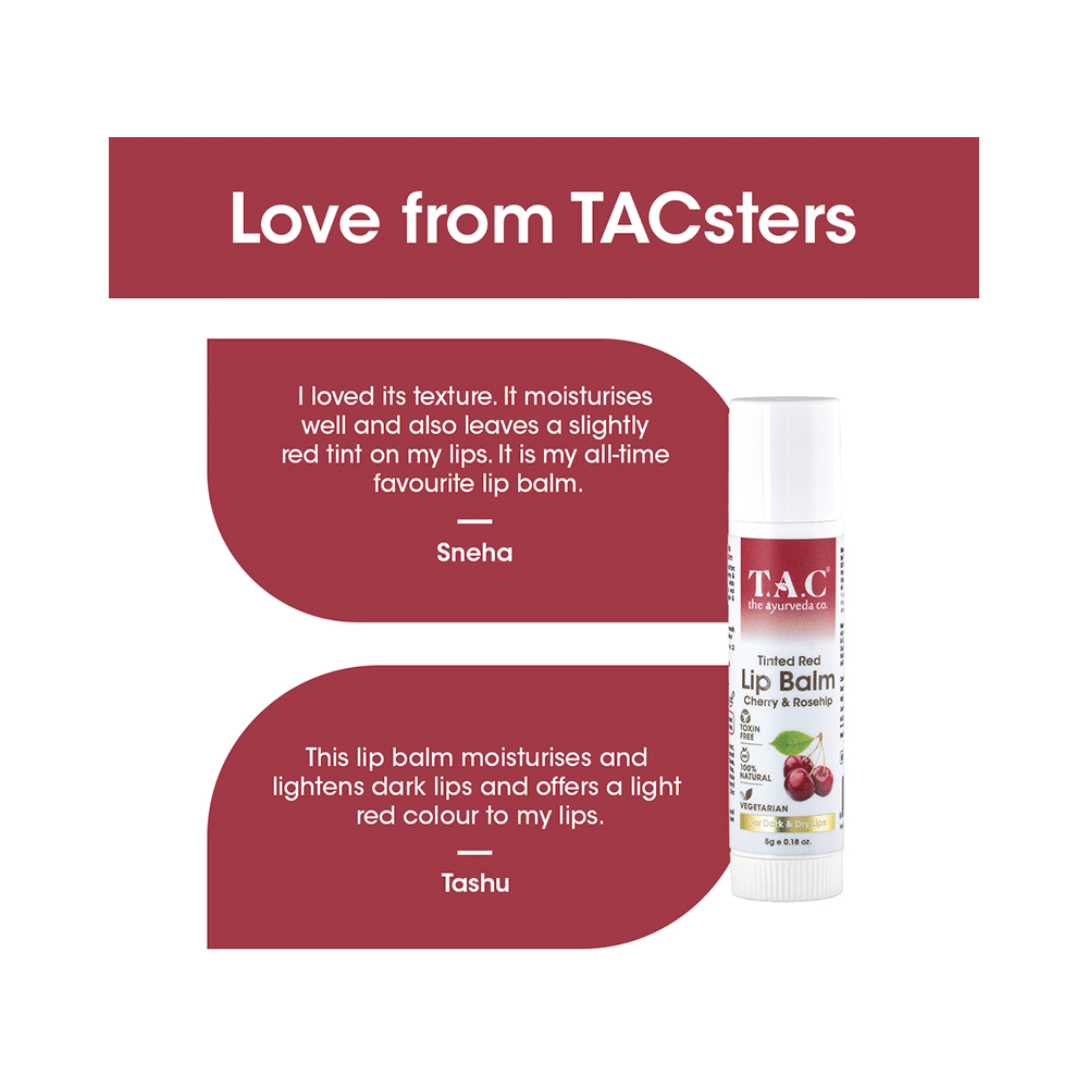 TAC The Ayurveda Co. Lip Balm Cherry & Rosehip - Image 6