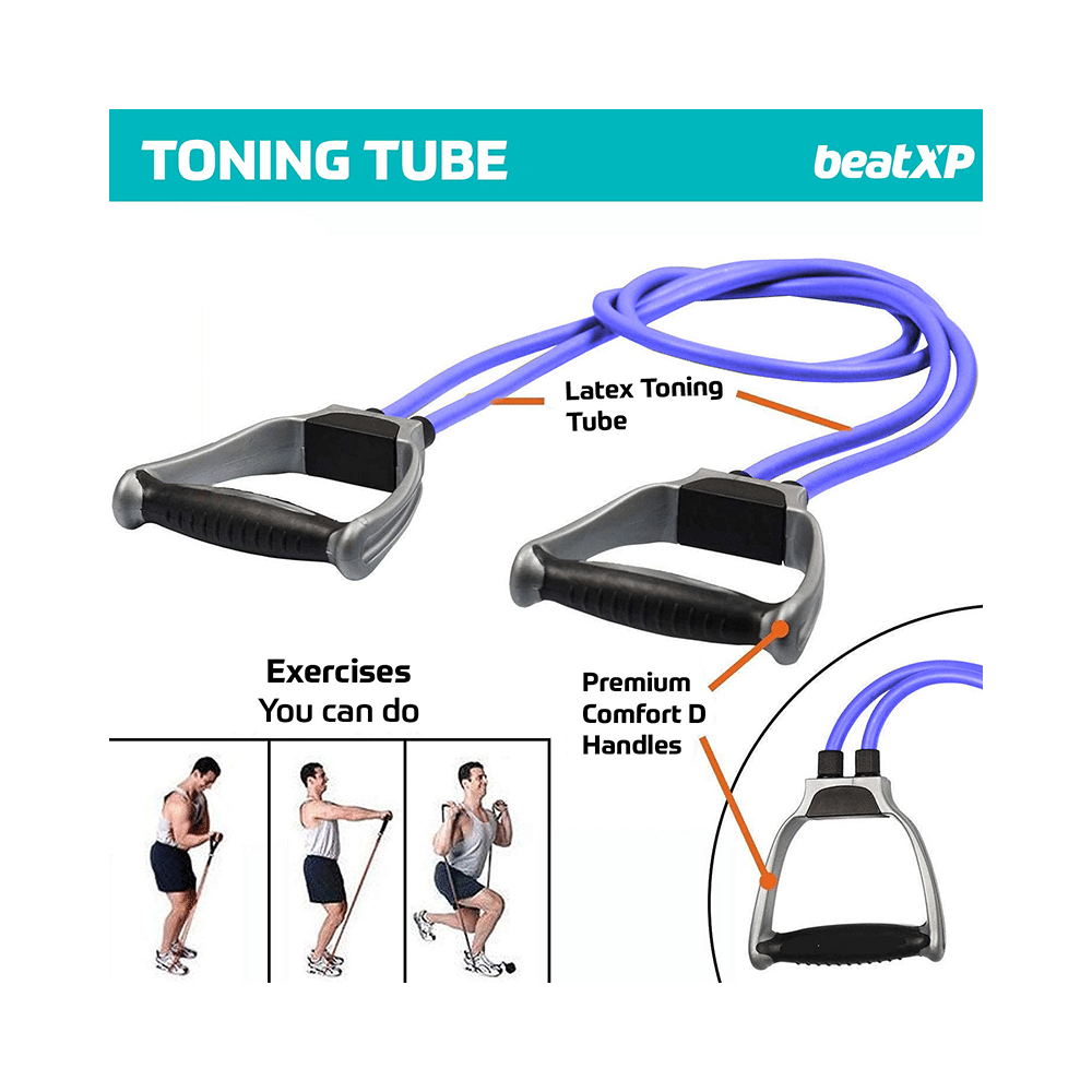 beatXP Resistance Band Double Tubing Blue GHVMEDFIT086 - Image 3
