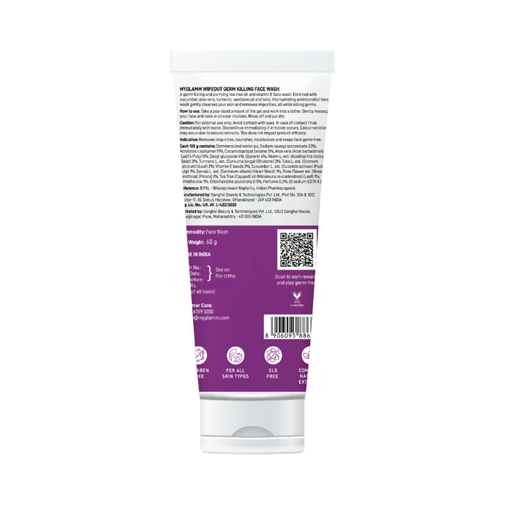 Myglamm Combo Pack of Wipeout Germ Killing Face Wash (60gm Each) - Image 2