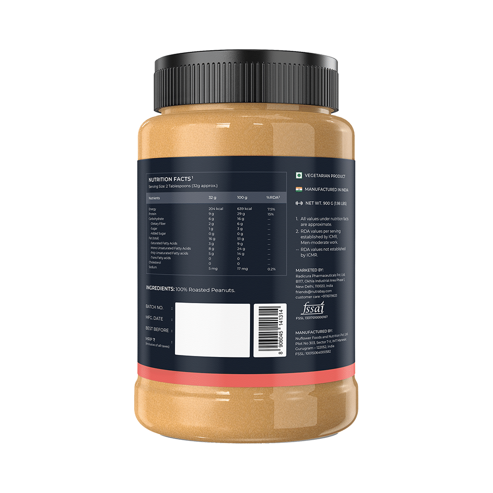 Nutrabay Foods All-Natural Peanut for Weight Management, Energy & Heart Health | Flavour Butter Unsweetened Creamy - Image 3