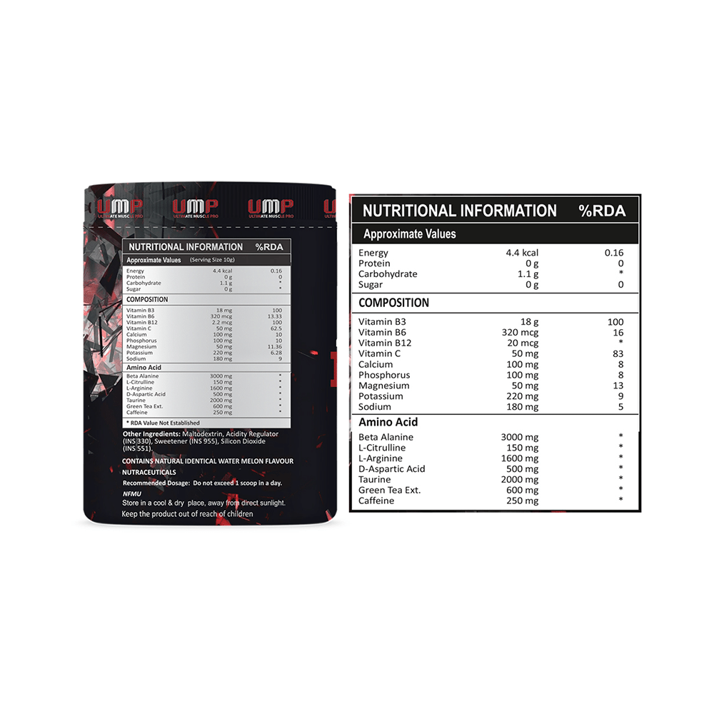 Ultimate Muscle Pro Pre Workout Infinity Watermelon - Image 5