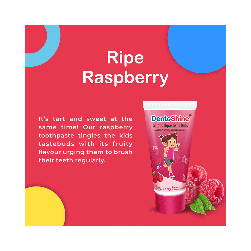 DentoShine Raspberry Gel Toothpaste for Kids - Image 4