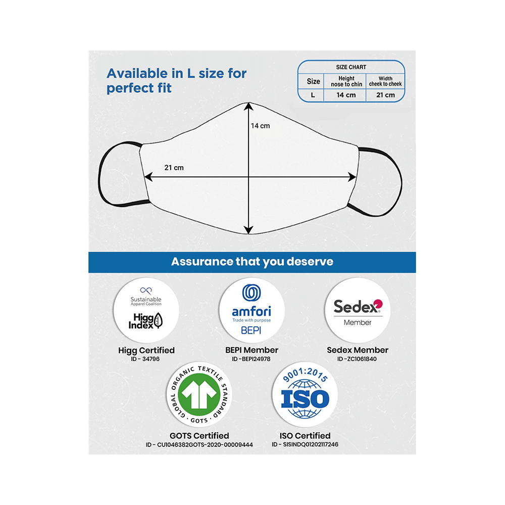 MASQ 4 Layer Unisex Face Mask Large Multicolor P - Image 7