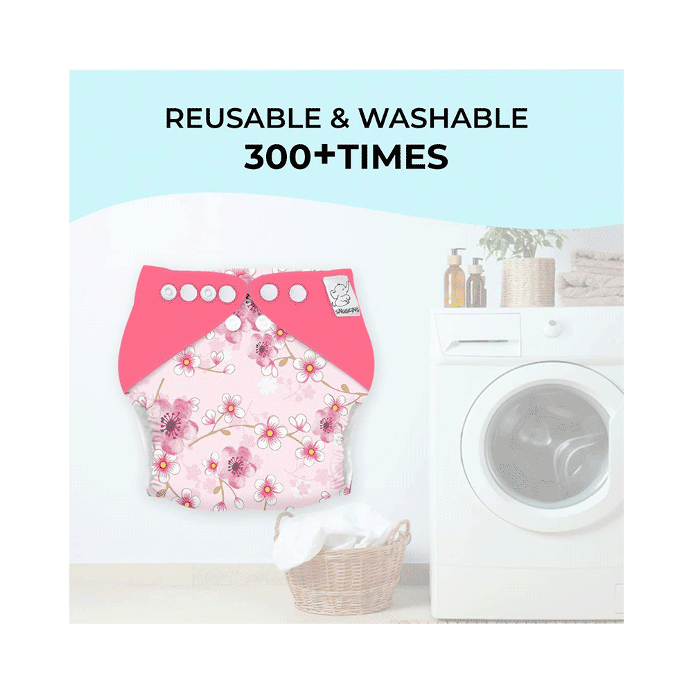 Snugkins New Age Cloth Diapers for Babies 0-2 Years, 1 Cloth Diaper, 1 Wet Free Organic Cotton Prefold Pad & 1 Booster Pad - Image 7