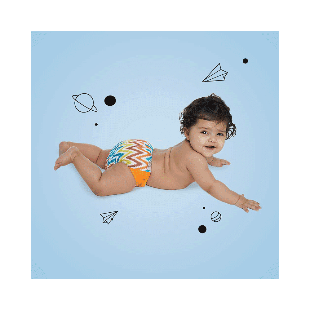 Snugkins New Age Cloth Diapers for Babies 0-2 Years, 1 Cloth Diaper, 1 Wet Free Organic Cotton Prefold Pad & 1 Booster Pad - Image 4