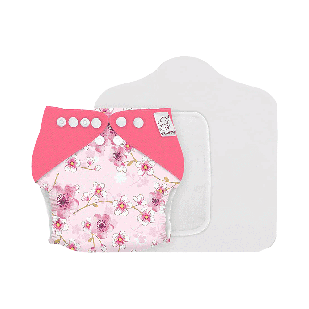 Snugkins New Age Cloth Diapers for Babies 0-2 Years, 1 Cloth Diaper, 1 Wet Free Organic Cotton Prefold Pad & 1 Booster Pad - Image 2