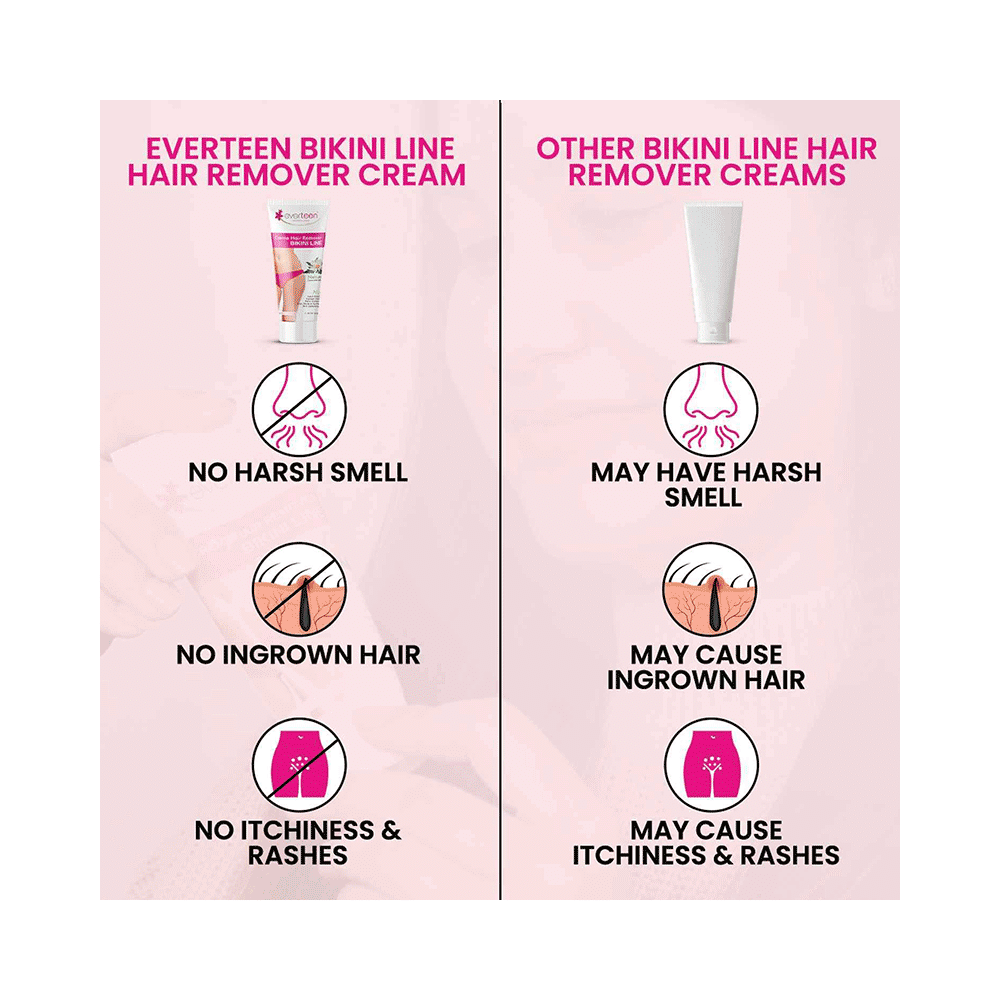 Everteen Bikini Line Hair Remover Cream Twin Pack (2X50gm Each) - Image 6