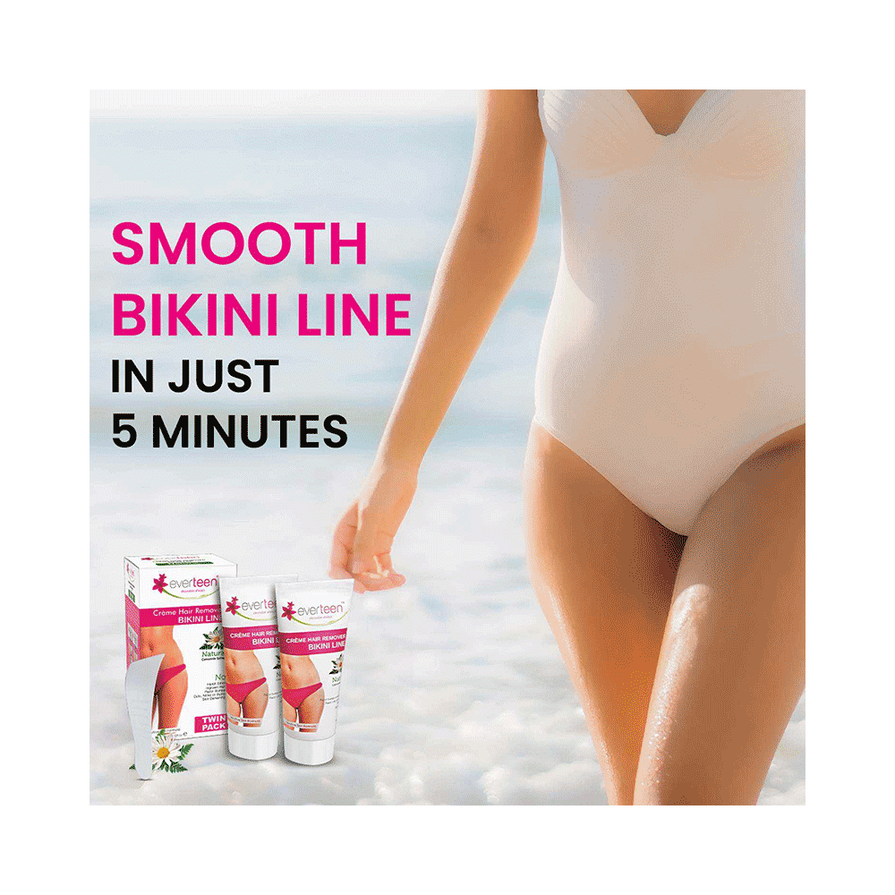 Everteen Bikini Line Hair Remover Cream Twin Pack (2X50gm Each) - Image 4