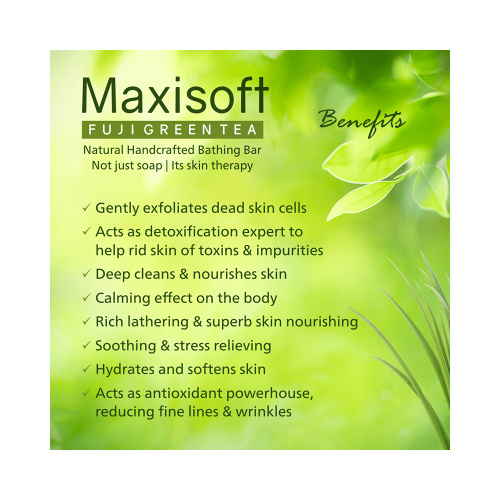 Maxisoft Fuji Green Tea Bathing Bar (75gm Each) - Image 6