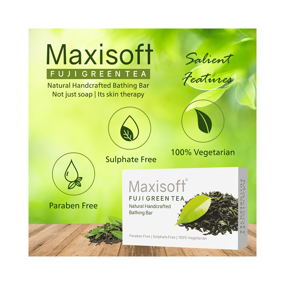 Maxisoft Fuji Green Tea Bathing Bar (75gm Each) - Image 7